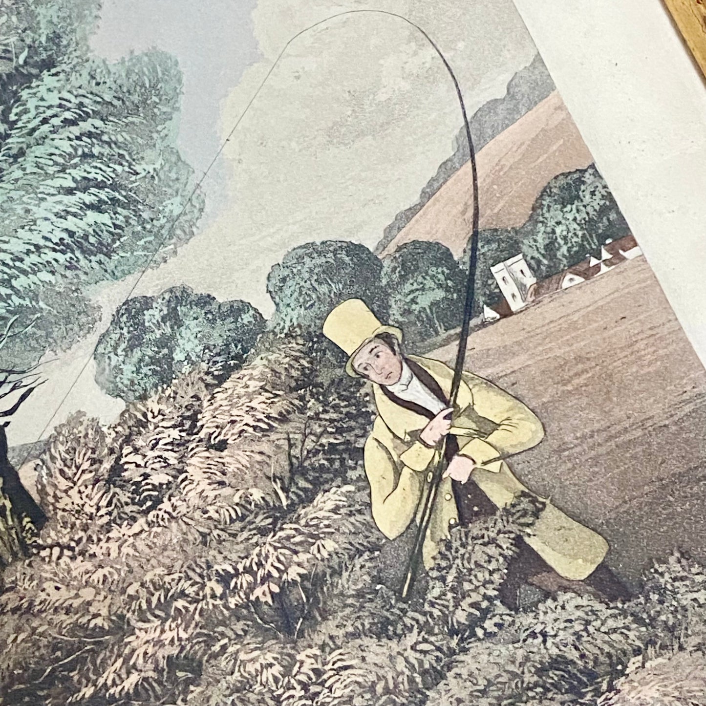 19th Century Fly Fishing For Trout Art Print Engraved R G Reeves Framed & Glazed