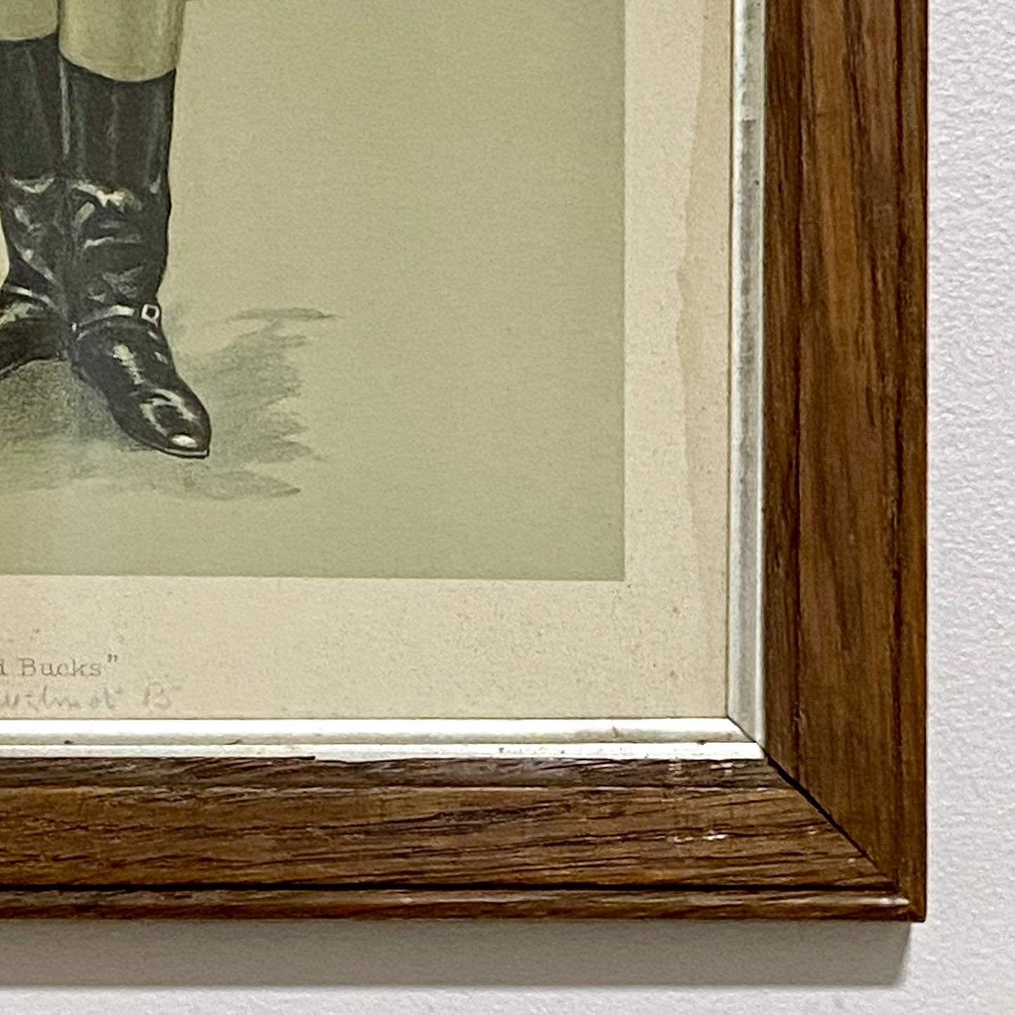 Vintage Sir Rodney Wilmot Berks And Bucks Vanity Fair Fox Hunting Print Framed