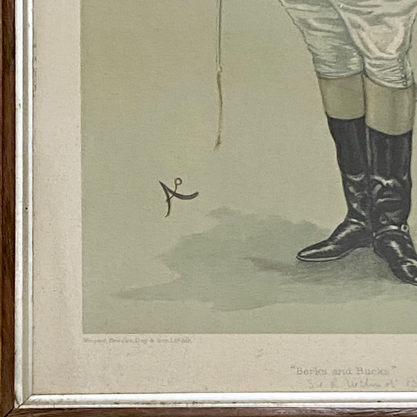 Vintage Sir Rodney Wilmot Berks And Bucks Vanity Fair Fox Hunting Print Framed