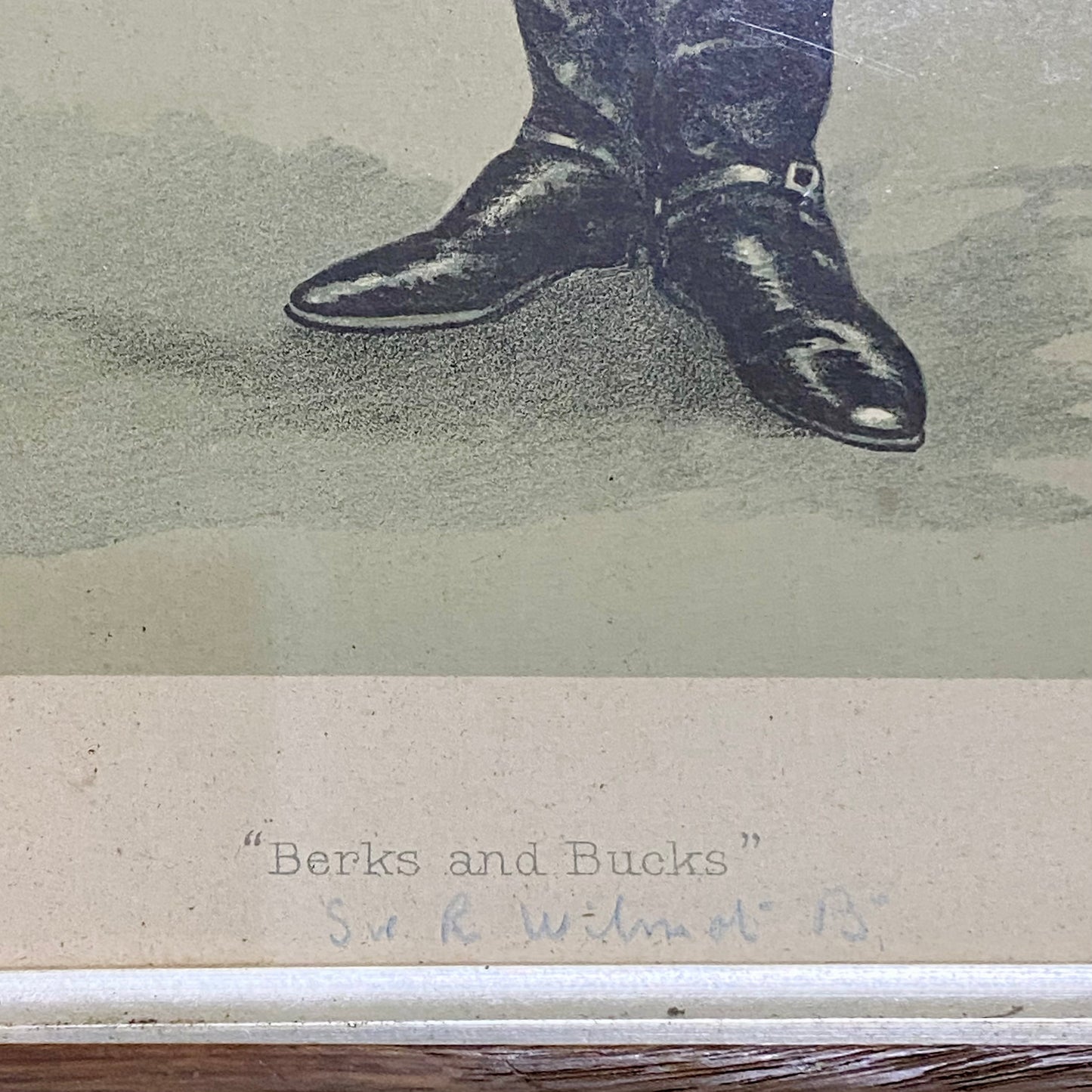 Vintage Sir Rodney Wilmot Berks And Bucks Vanity Fair Fox Hunting Print Framed