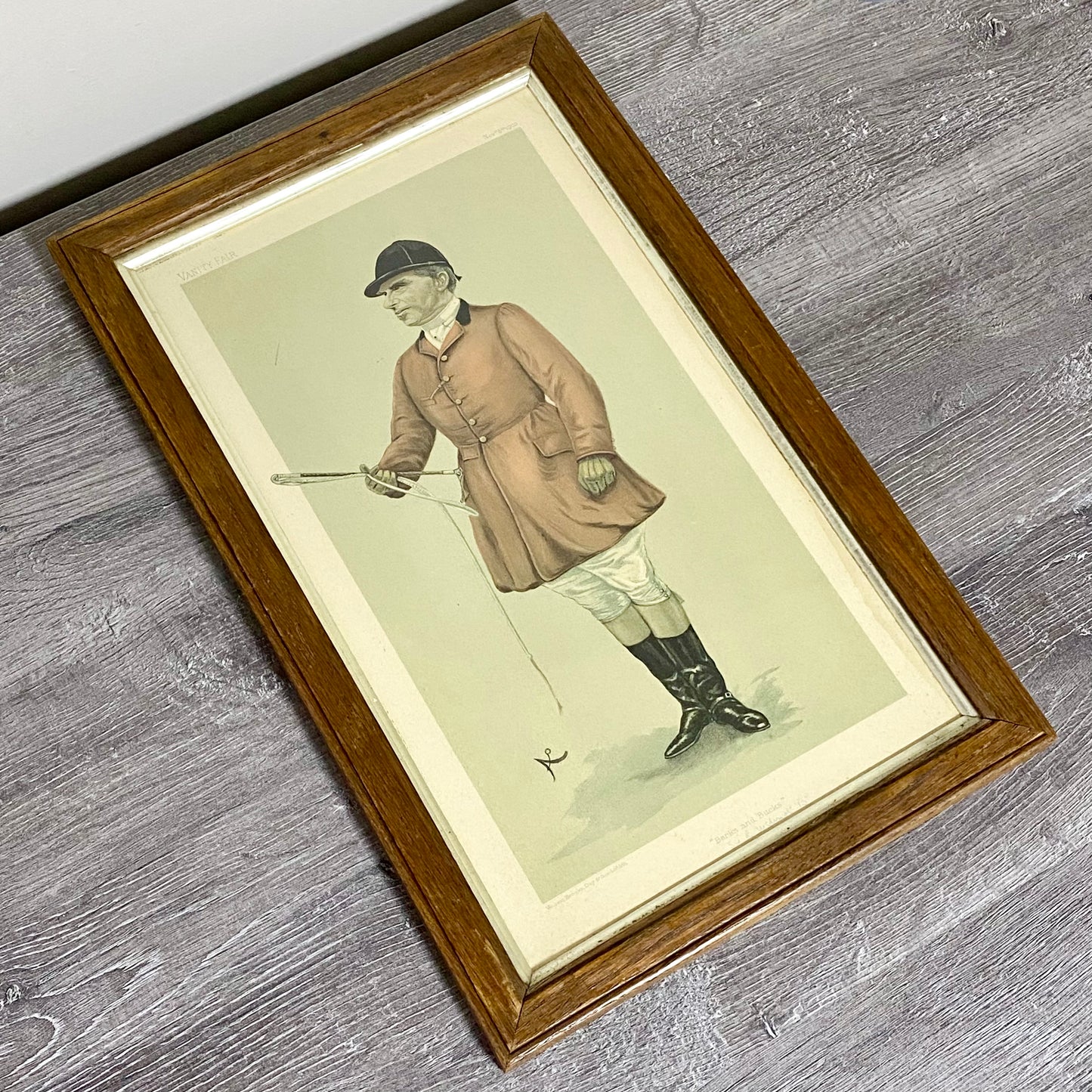 Vintage Sir Rodney Wilmot Berks And Bucks Vanity Fair Fox Hunting Print Framed