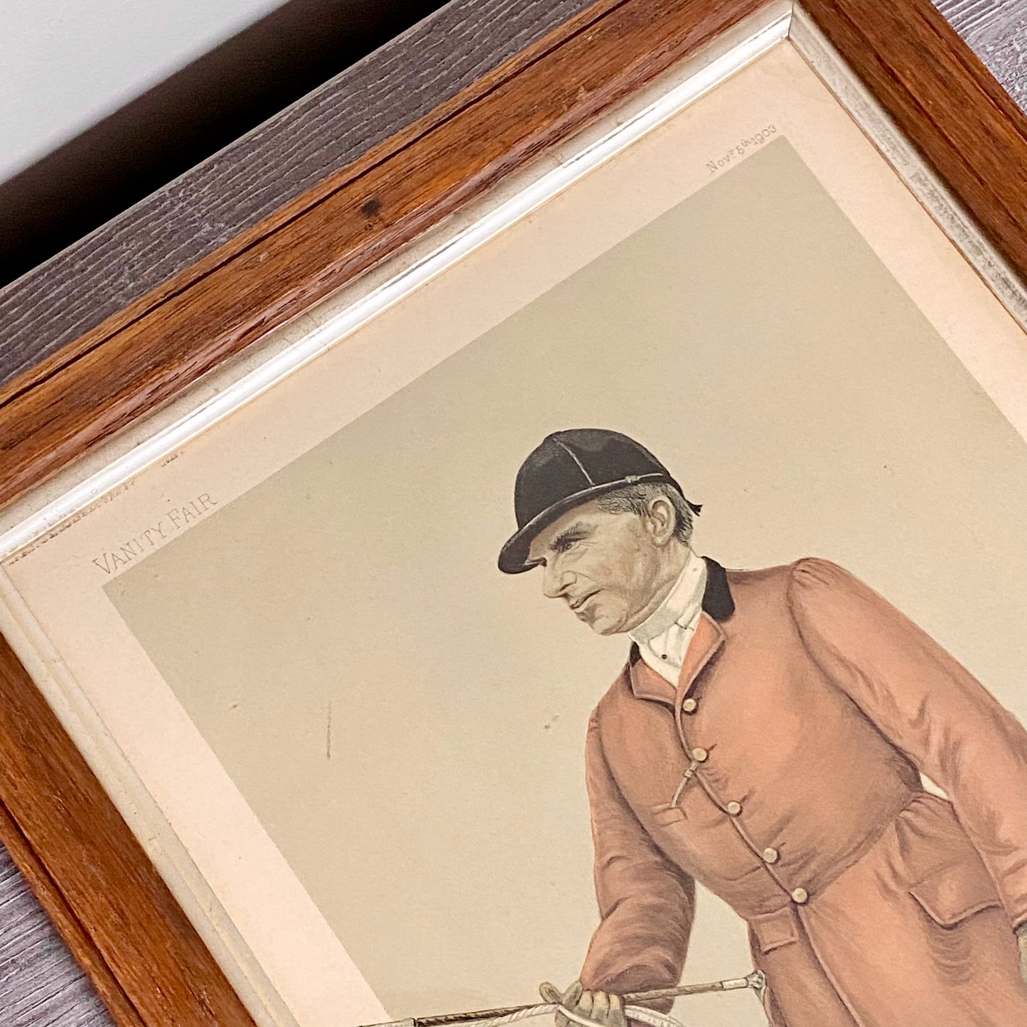 Vintage Sir Rodney Wilmot Berks And Bucks Vanity Fair Fox Hunting Print Framed