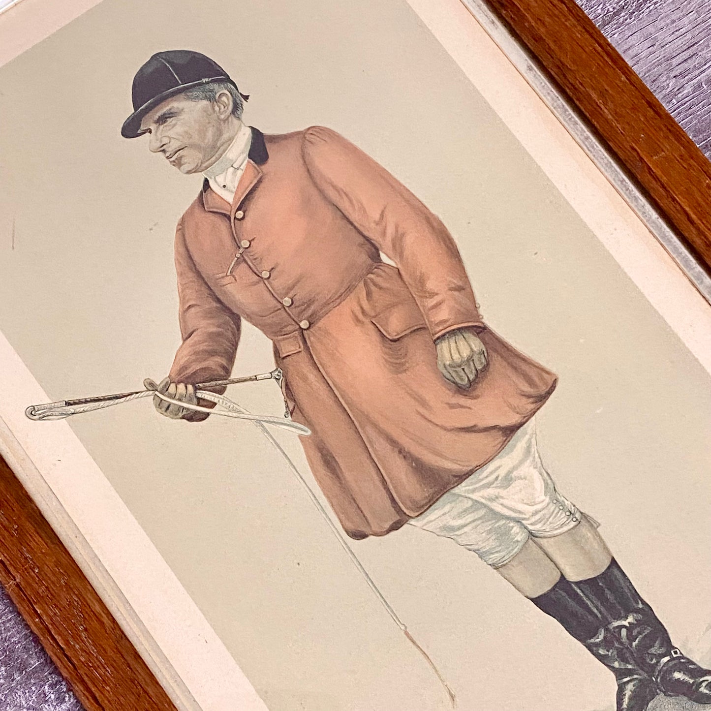 Vintage Sir Rodney Wilmot Berks And Bucks Vanity Fair Fox Hunting Print Framed