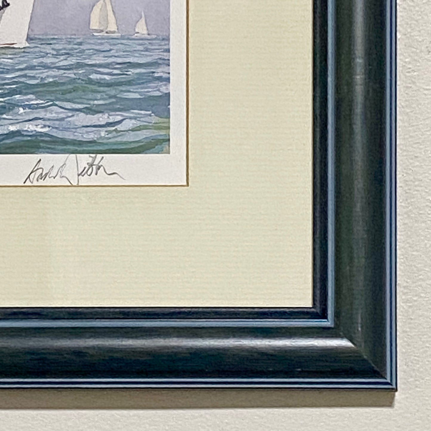 Vintage Royal Mail Lines SS Andes Boat Art Print Signed By Andrew Dibben Framed