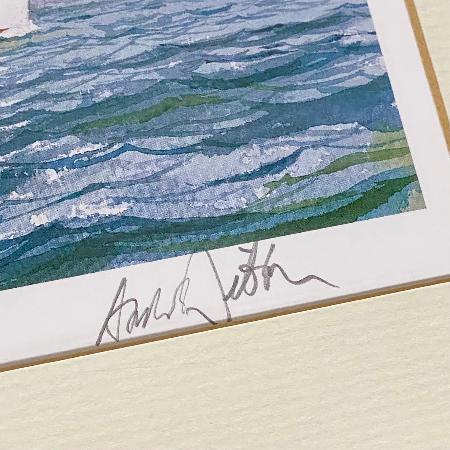 Vintage Royal Mail Lines SS Andes Boat Art Print Signed By Andrew Dibben Framed