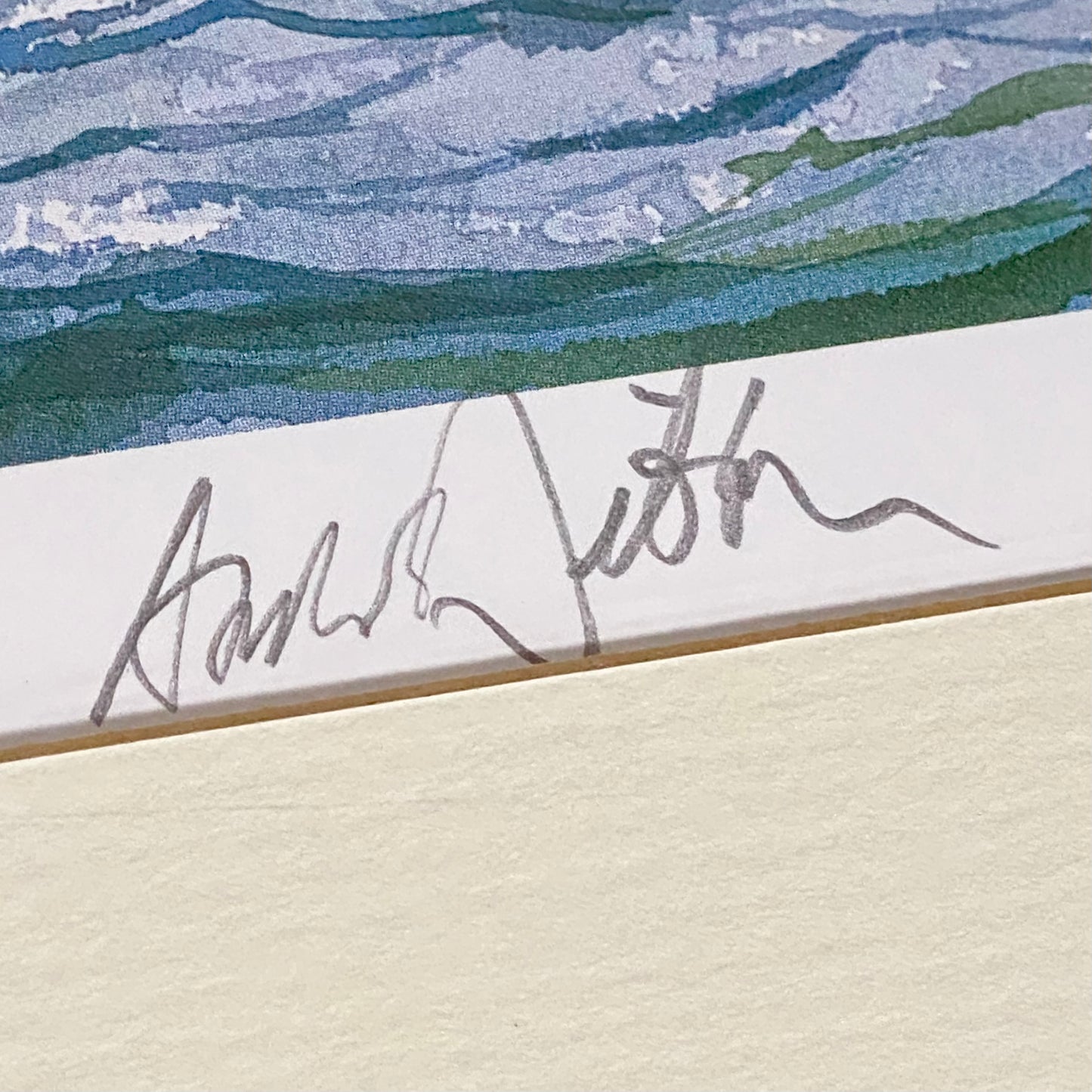 Vintage Royal Mail Lines SS Andes Boat Art Print Signed By Andrew Dibben Framed