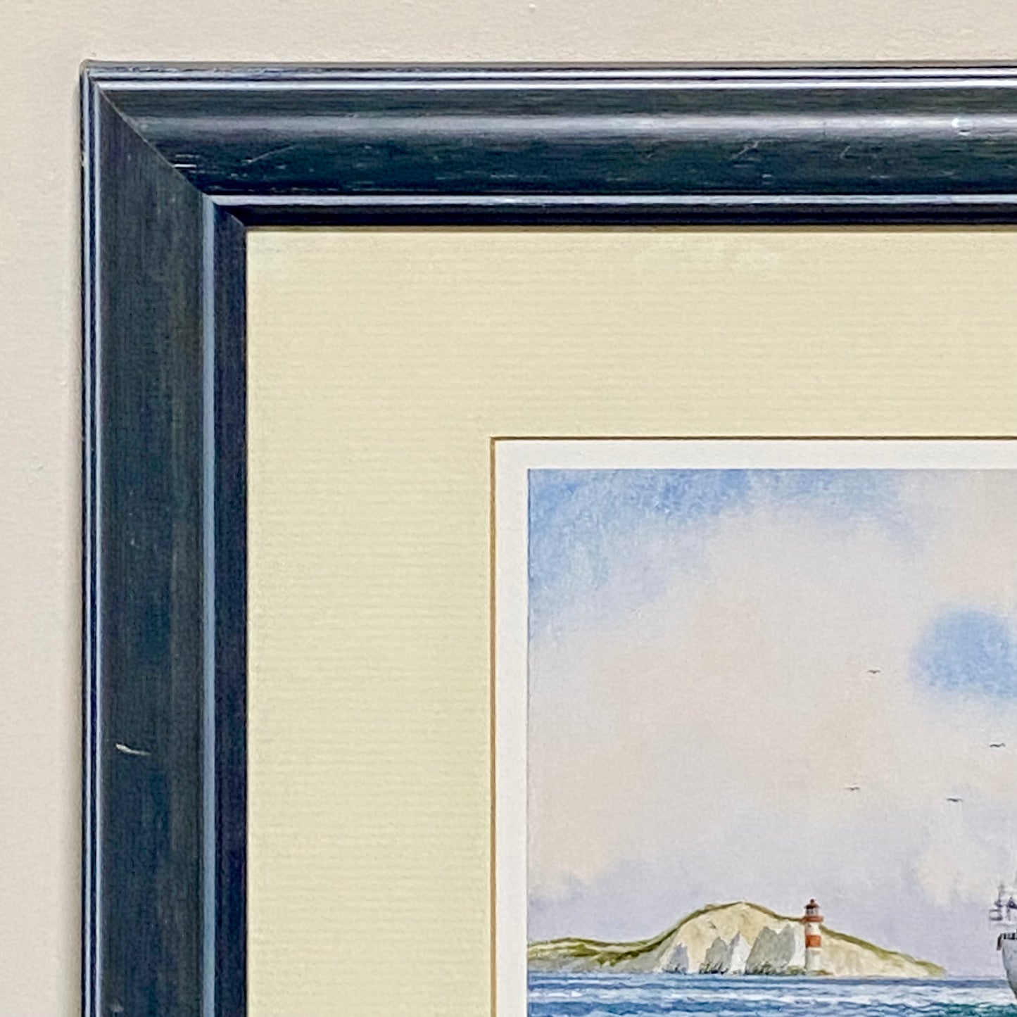 Vintage Royal Mail Lines SS Andes Boat Art Print Signed By Andrew Dibben Framed