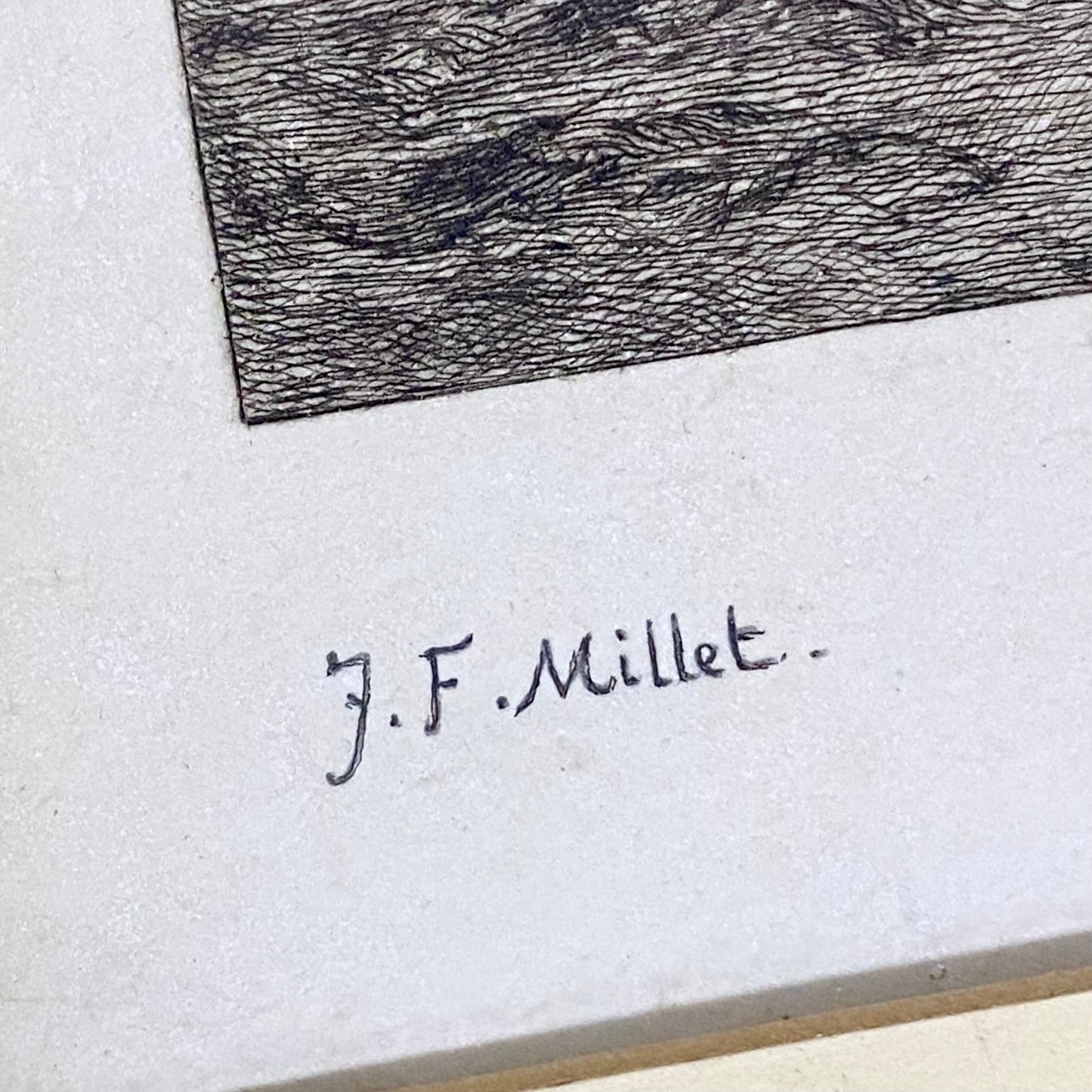 19th Century Woman Feeding Chickens Engraving Plate-Signed After Jean F Millet