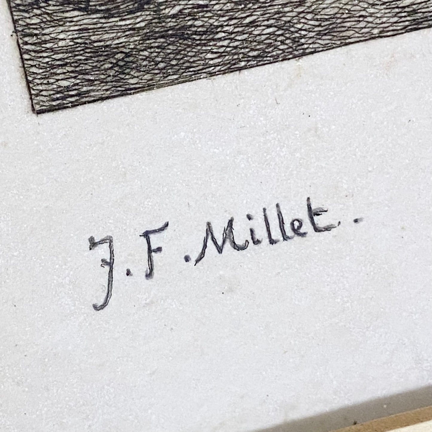 19th Century Woman Feeding Chickens Engraving Plate-Signed After Jean F Millet