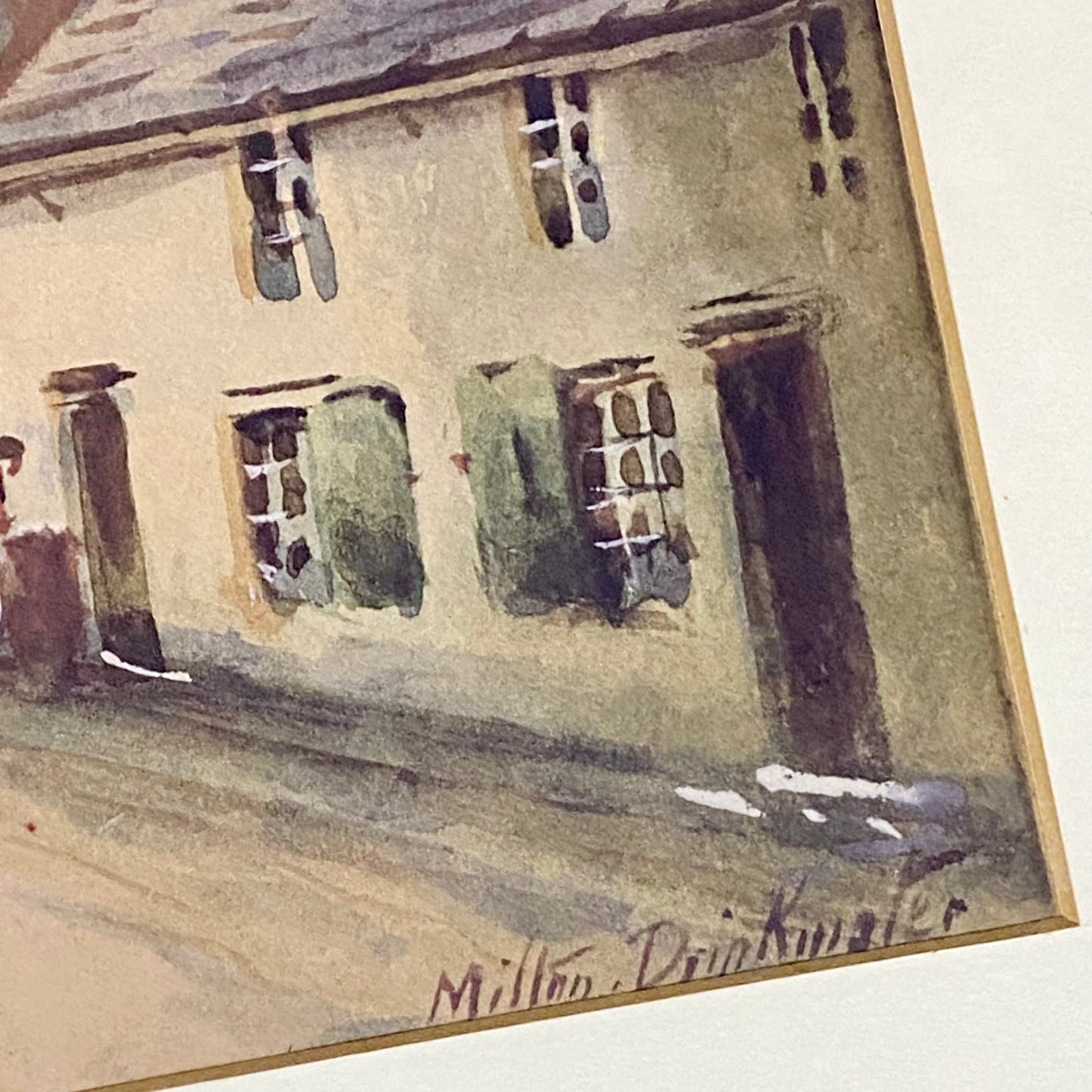 Vintage Conwy Castle Plate Signed Art Print By Albert Milton Drinkwater Framed