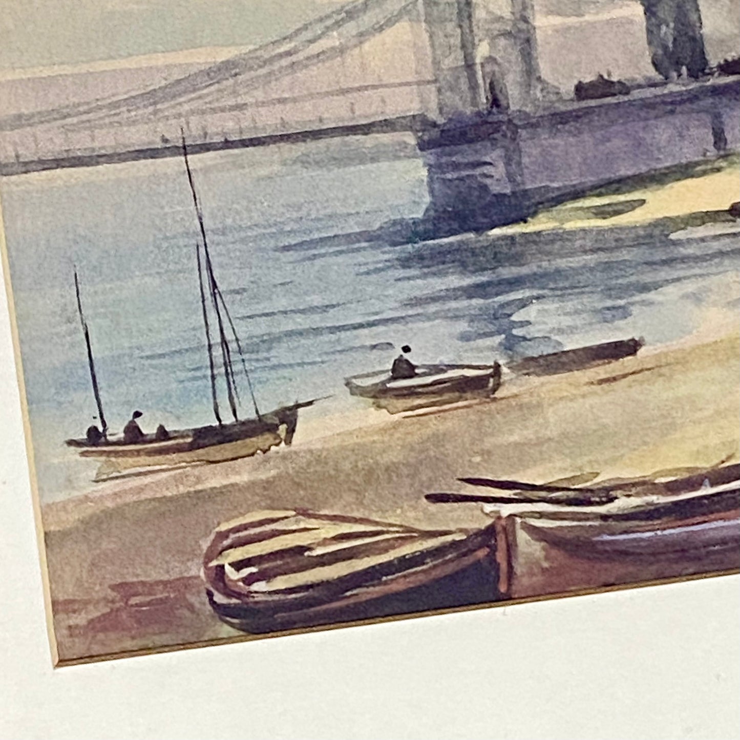 Vintage Conwy Castle Plate Signed Art Print By Albert Milton Drinkwater Framed