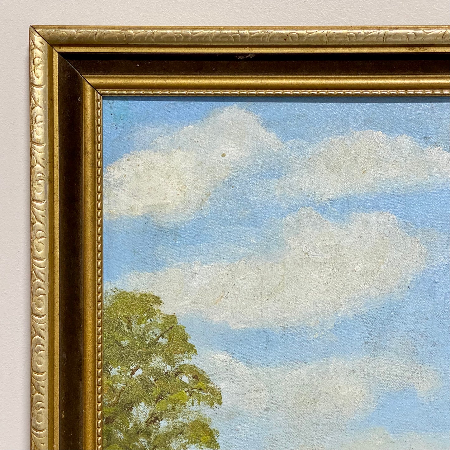 Vintage Oil On Board Painting Harvest Scene Jack Preston Signed Framed Art Rare