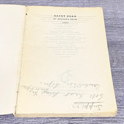 Vintage Saint Joan By Bernard Shaw No. 565 Penguin Books 1946 Paperback Book