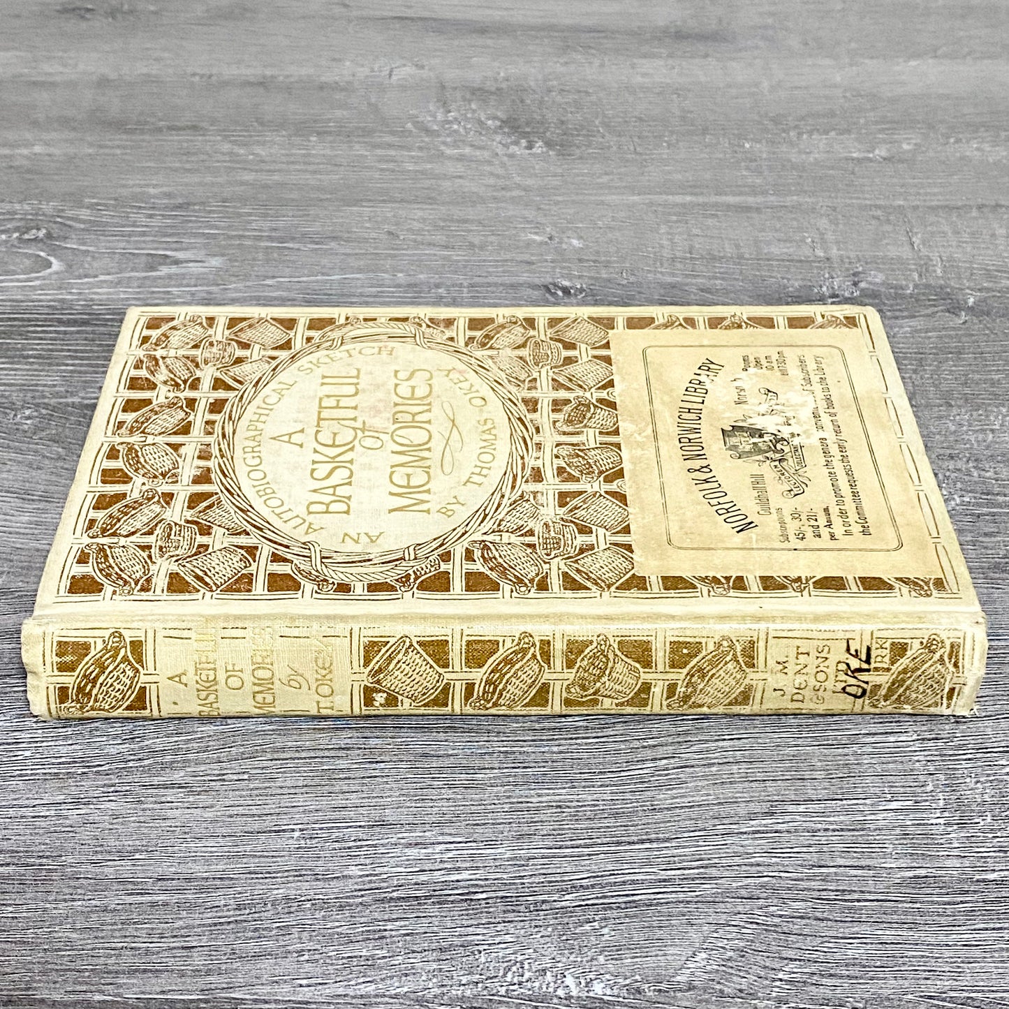 Vintage A Basketful Of Memories By Thomas Okey 1930 Hardcover Book Rare
