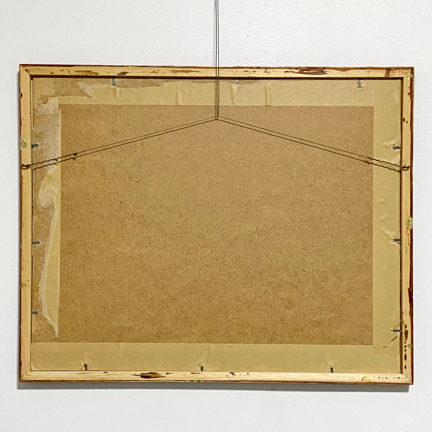 Vintage Village Courtyard Scene Watercolour Art Print Signed Henry J Sage Framed