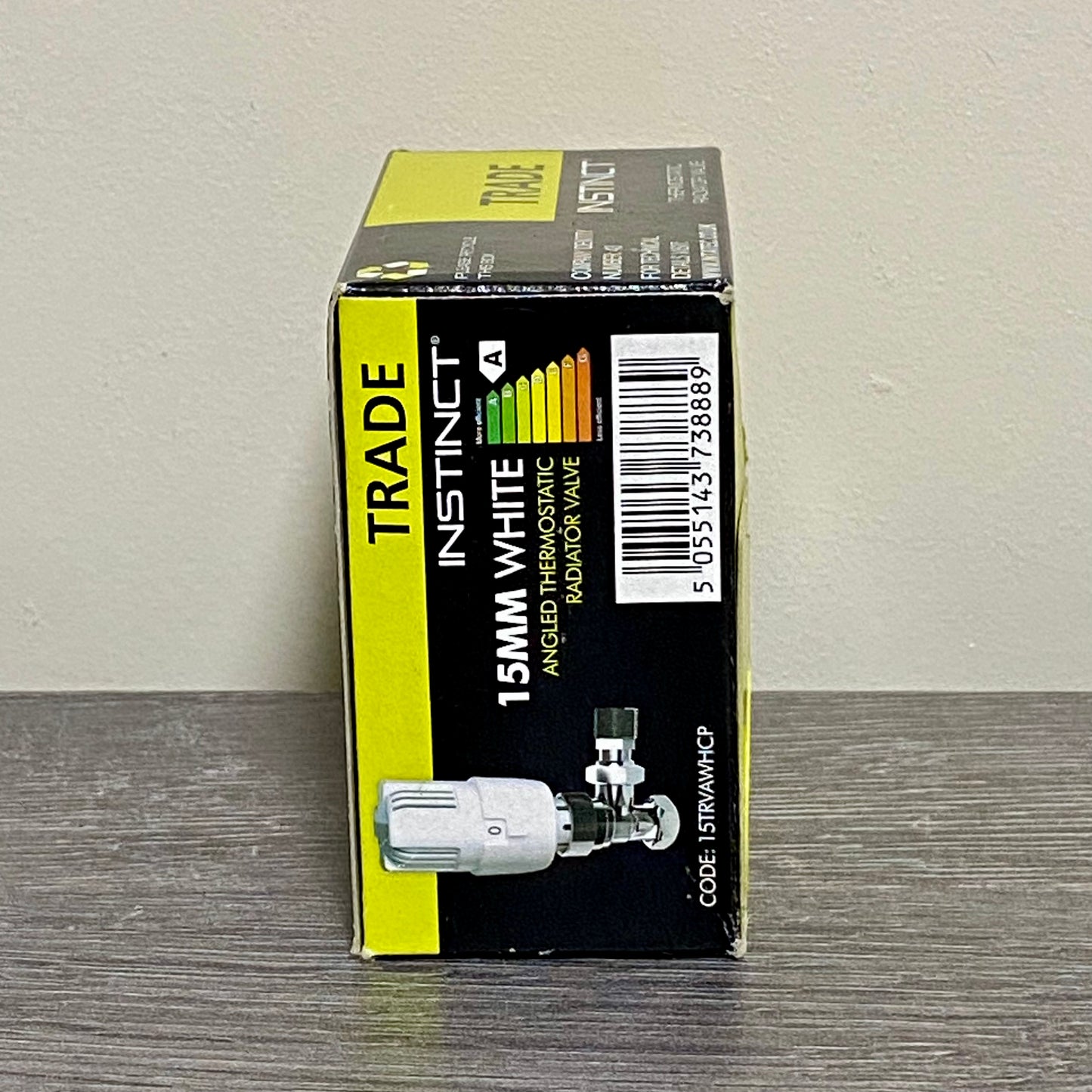 Inta 15mm Trade Angled Twin Pack Thermostatic Radiator Valve & Lock Shield 2pc