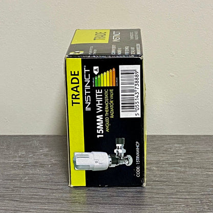 Inta 15mm Trade Angled Twin Pack Thermostatic Radiator Valve & Lock Shield 2pc