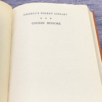 Vintage Cousin Honoré By Storm Jameson Novel Cassell 1947 Hardcover Book