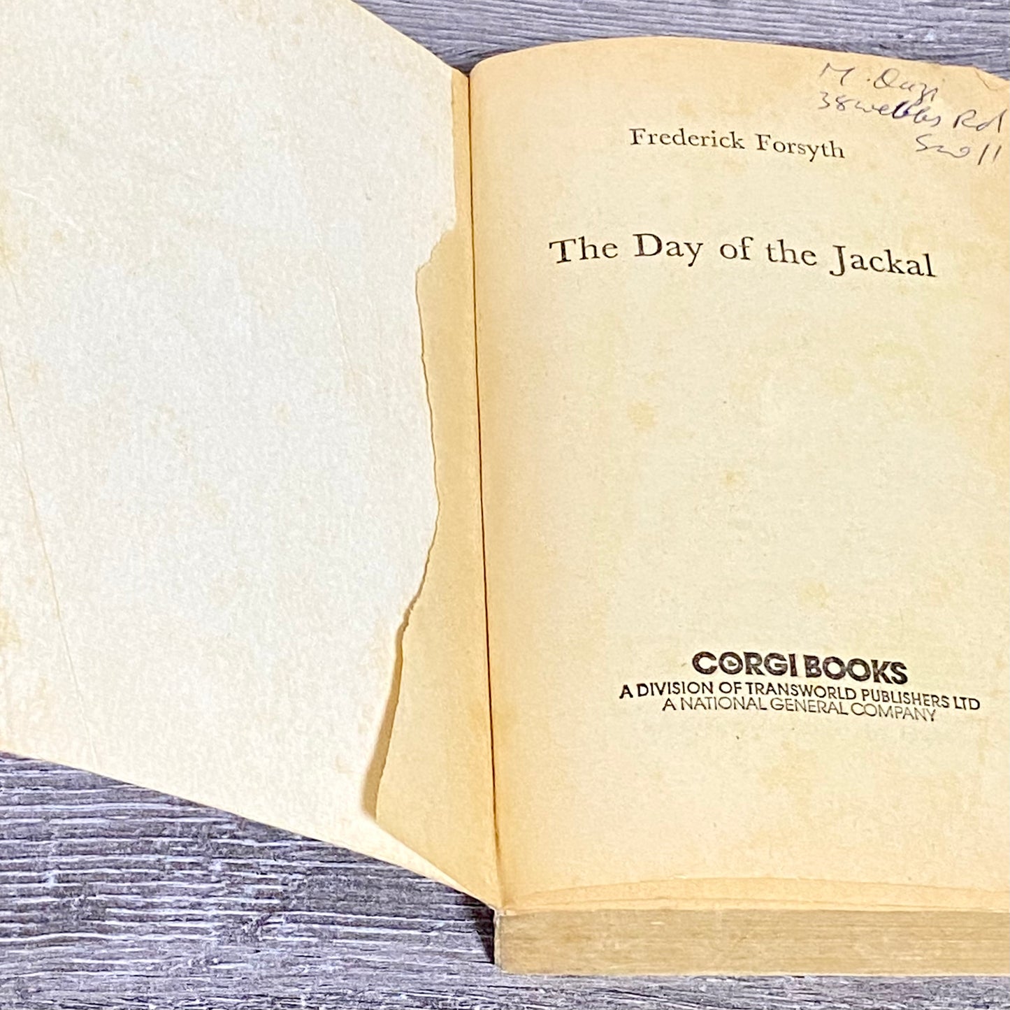 The Day Of The Jackal By Frederick Forsyth Corgi Books 1971 Paperback Book