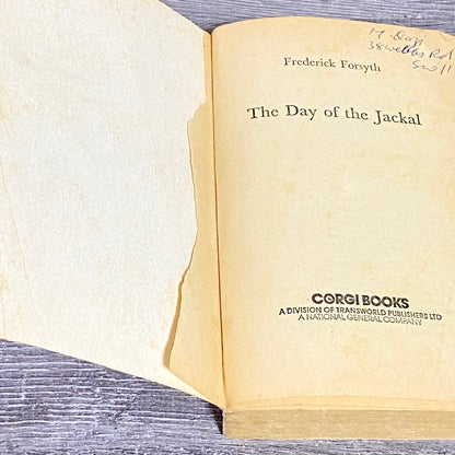 The Day Of The Jackal By Frederick Forsyth Corgi Books 1971 Paperback Book
