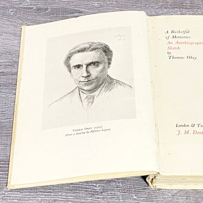 Vintage A Basketful Of Memories By Thomas Okey 1930 Hardcover Book Rare