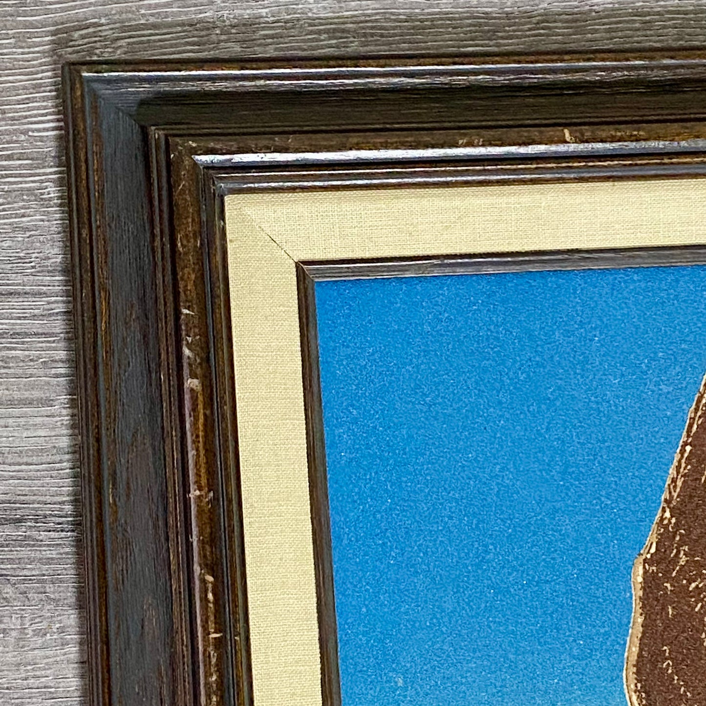 Vintage Bald Eagle Flying Bird Sand Art Picture Signed By Artist Framed Rare