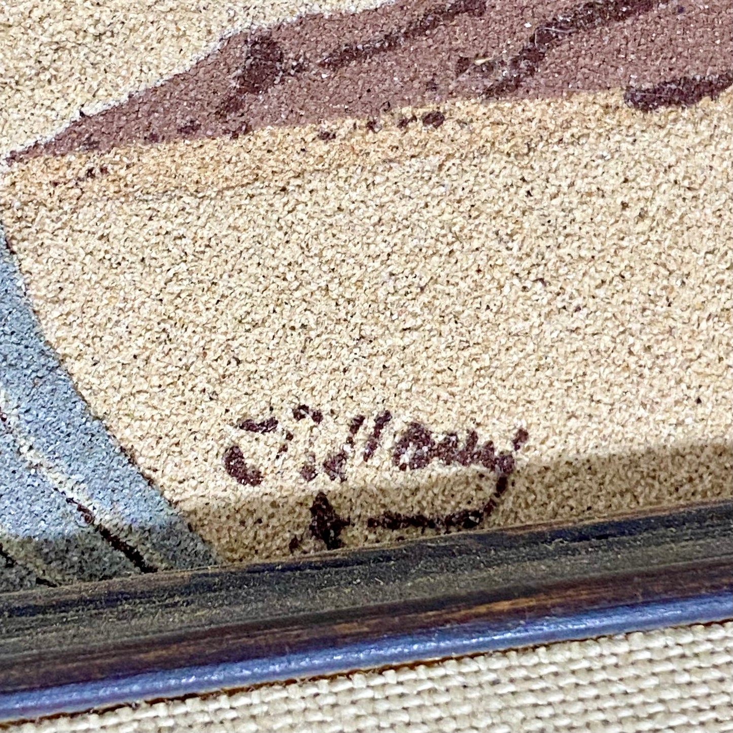 Vintage Bald Eagle Flying Bird Sand Art Picture Signed By Artist Framed Rare