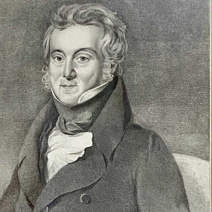 Antique Portrait Of Dr Richard Smith Surgeon Bristol Infirmary Lithograph Framed