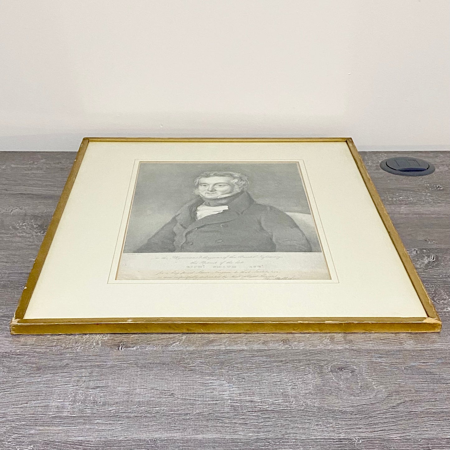 Antique Portrait Of Dr Richard Smith Surgeon Bristol Infirmary Lithograph Framed