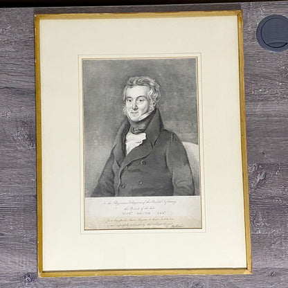 Antique Portrait Of Dr Richard Smith Surgeon Bristol Infirmary Lithograph Framed