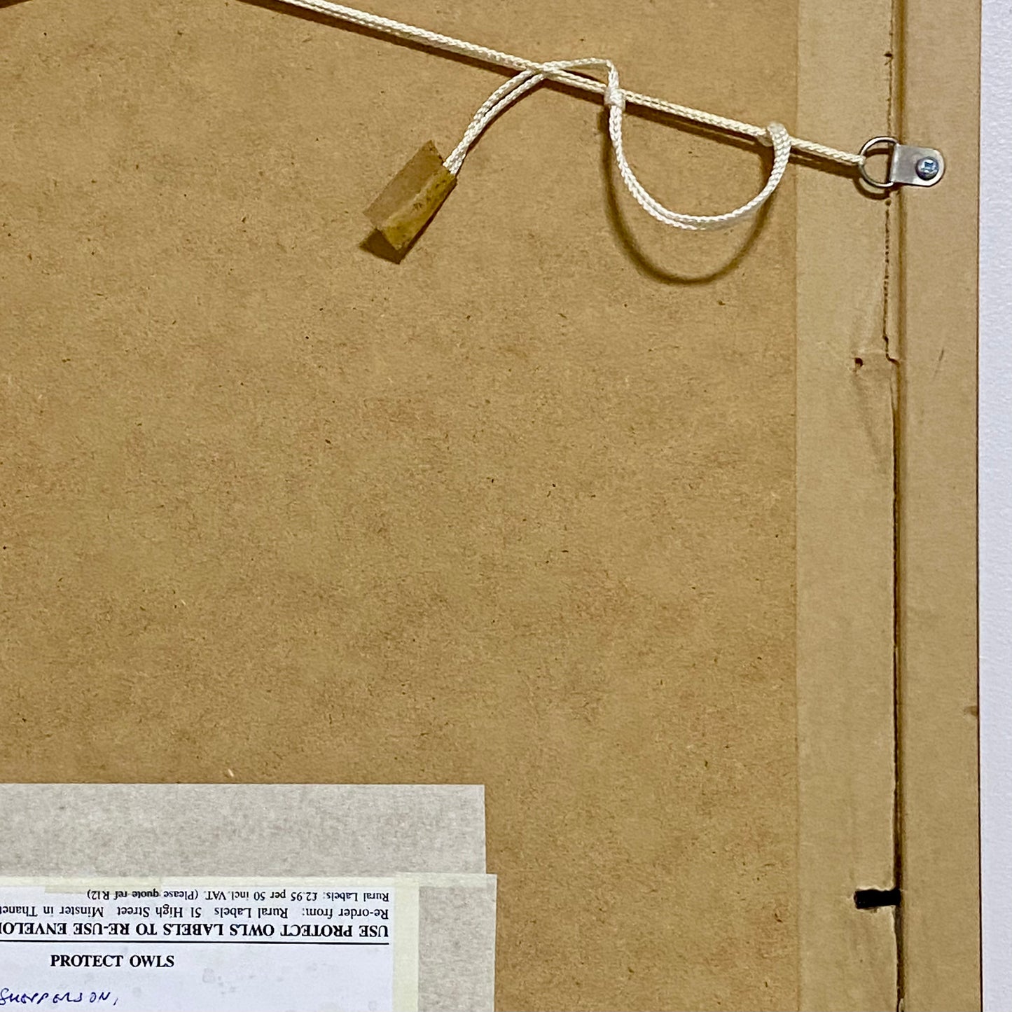 Vintage Robin Bird On Door Handle Laser Print Plate Signed R L Shepperson Framed