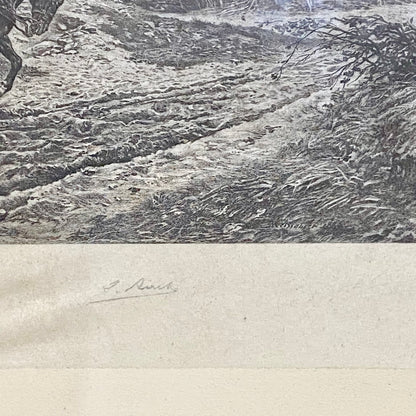 Le Voyageur Louis Ruet After Jean-Louis-Ernest Meissonier 1904 Signed Etching