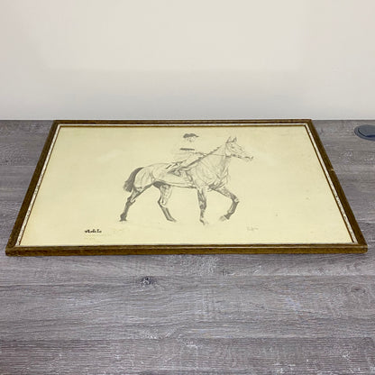 Vintage Horse Arkle Art Print Signed F Taylor 1981 Limited Ed No. 499/500 Rare