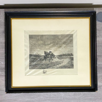 Le Voyageur Louis Ruet After Jean-Louis-Ernest Meissonier 1904 Signed Etching