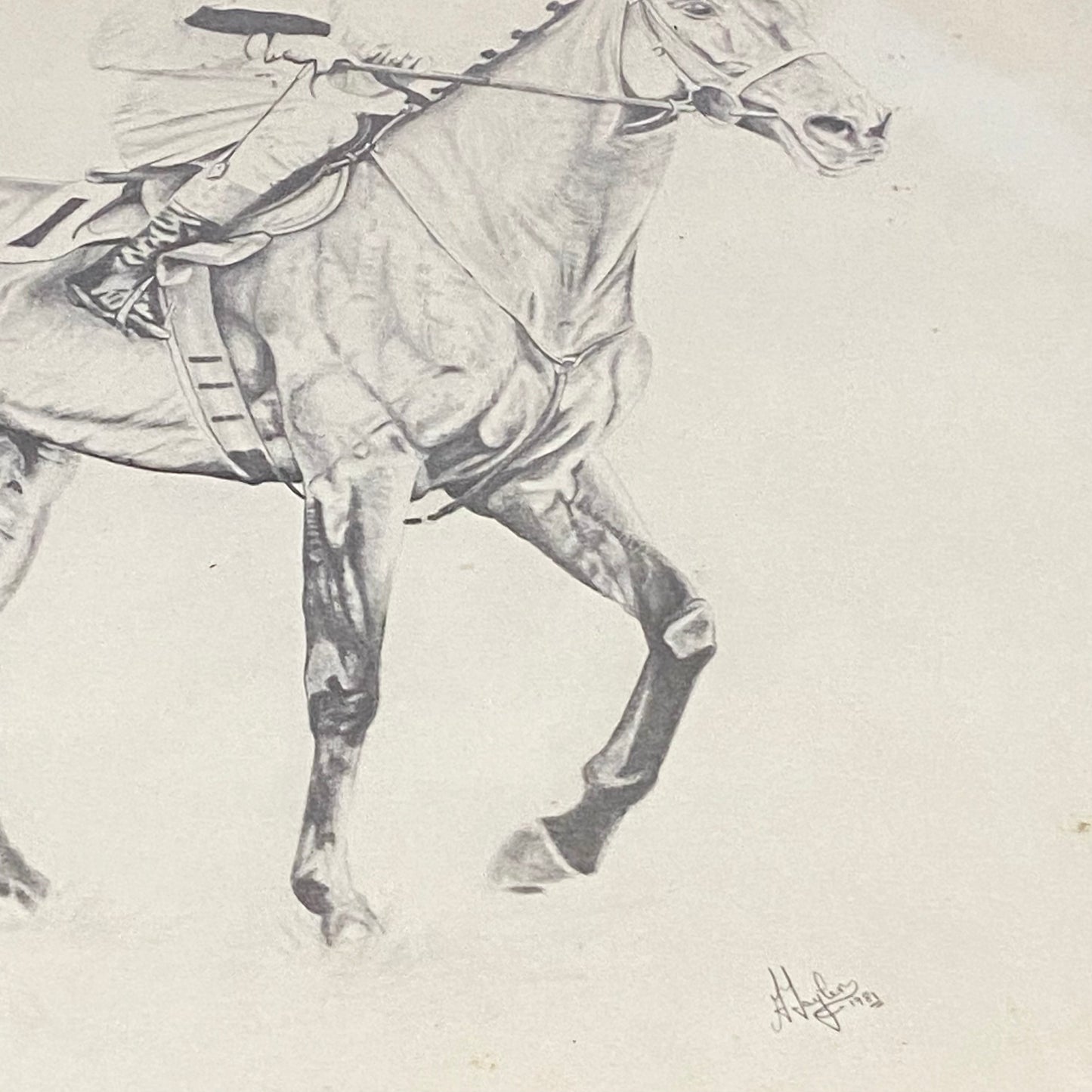 Vintage Horse Arkle Art Print Signed F Taylor 1981 Limited Ed No. 499/500 Rare