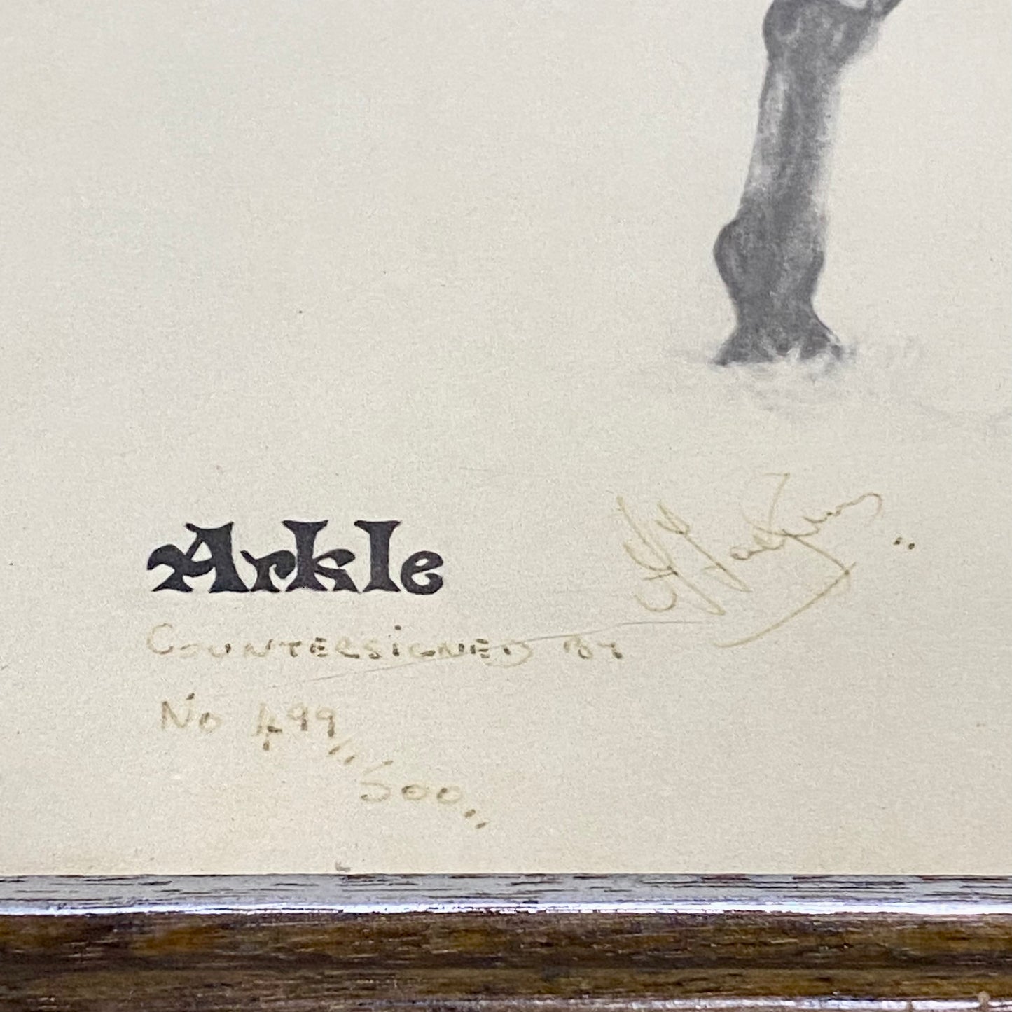 Vintage Horse Arkle Art Print Signed F Taylor 1981 Limited Ed No. 499/500 Rare