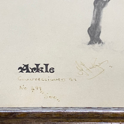 Vintage Horse Arkle Art Print Signed F Taylor 1981 Limited Ed No. 499/500 Rare