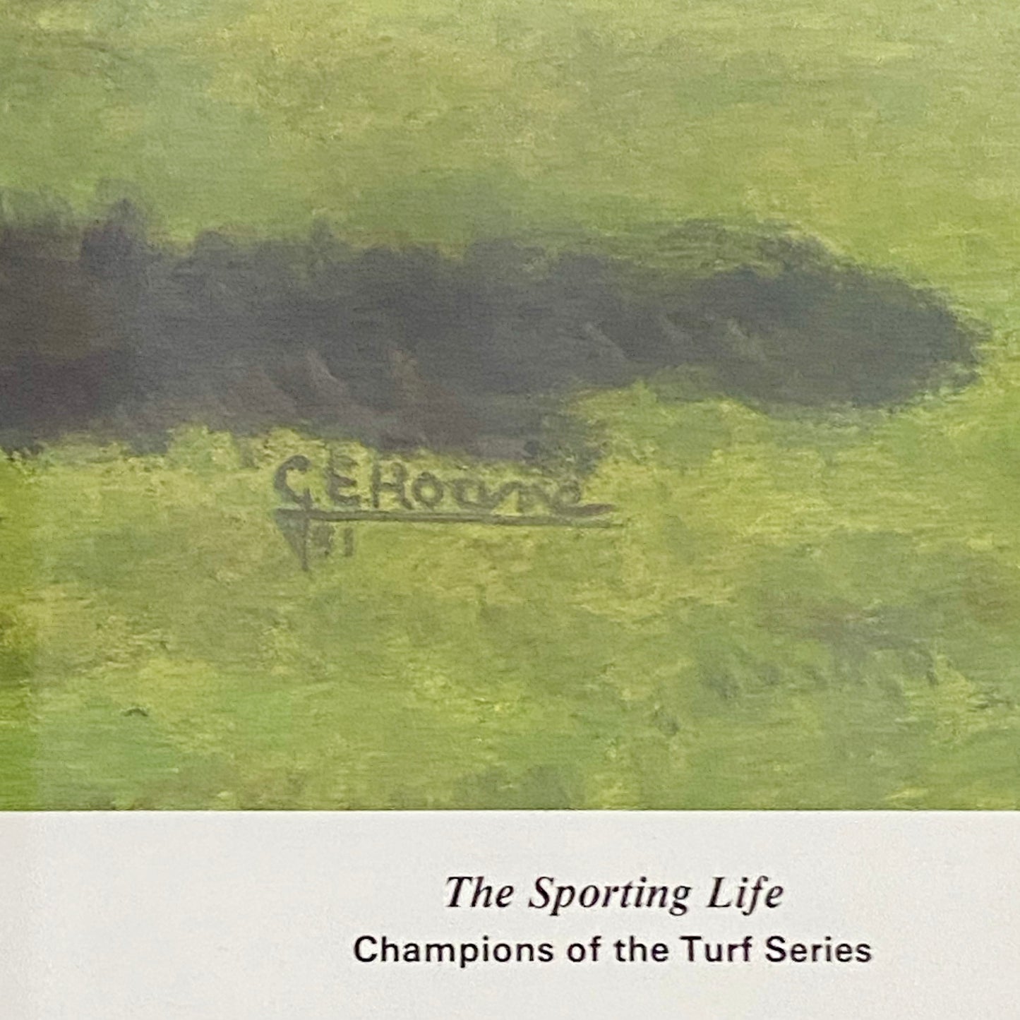 Vintage Shergar Race Horse & W. R. Swinburn Art Print Gillian E. Hoare Framed