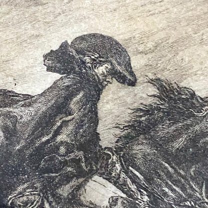 Le Voyageur Louis Ruet After Jean-Louis-Ernest Meissonier 1904 Signed Etching