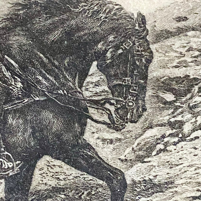 Le Voyageur Louis Ruet After Jean-Louis-Ernest Meissonier 1904 Signed Etching