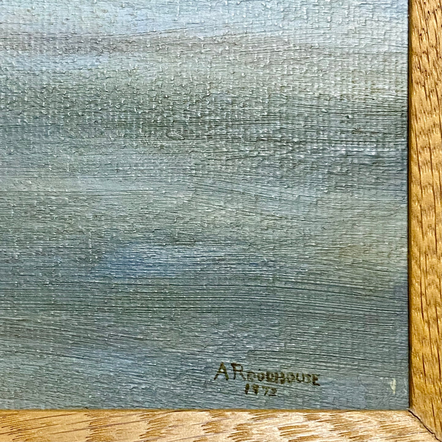 Vintage Lakeside Mountain Landscape Oil On Board Signed A Roodhouse 1972 Framed