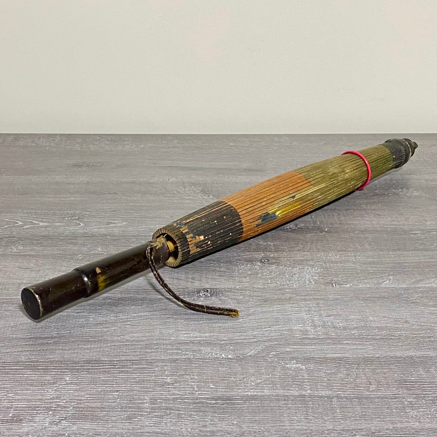 Japanese Vintage Paper Umbrella Parasol Hiyooshiya World War II Colourful Rare