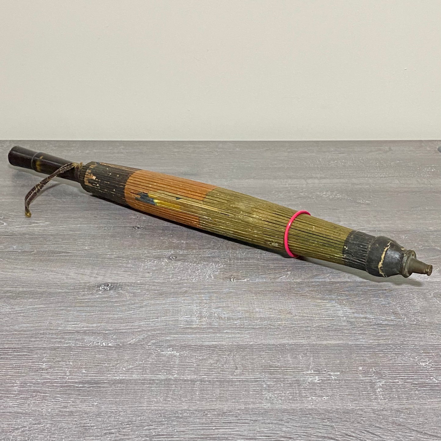 Japanese Vintage Paper Umbrella Parasol Hiyooshiya World War II Colourful Rare