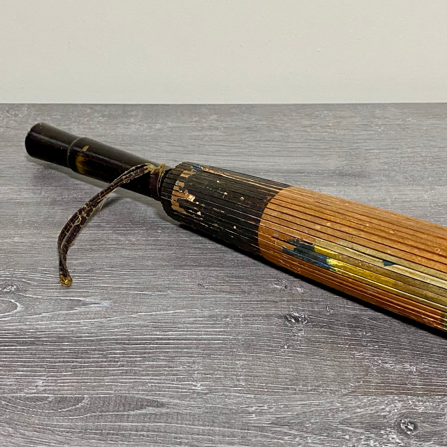 Japanese Vintage Paper Umbrella Parasol Hiyooshiya World War II Colourful Rare