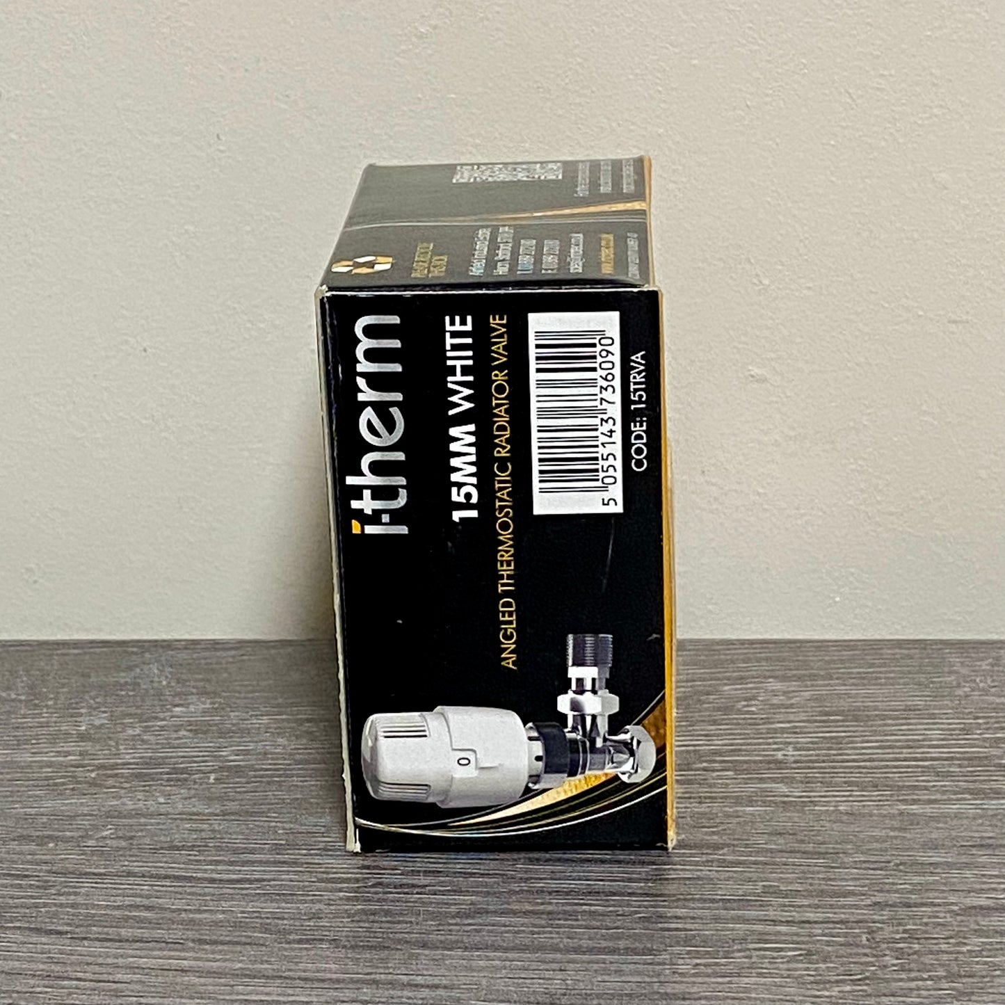 Inta 15mm I-THERM Angled Twin Pack Thermostatic Radiator Valve & Lock Shield 2pc