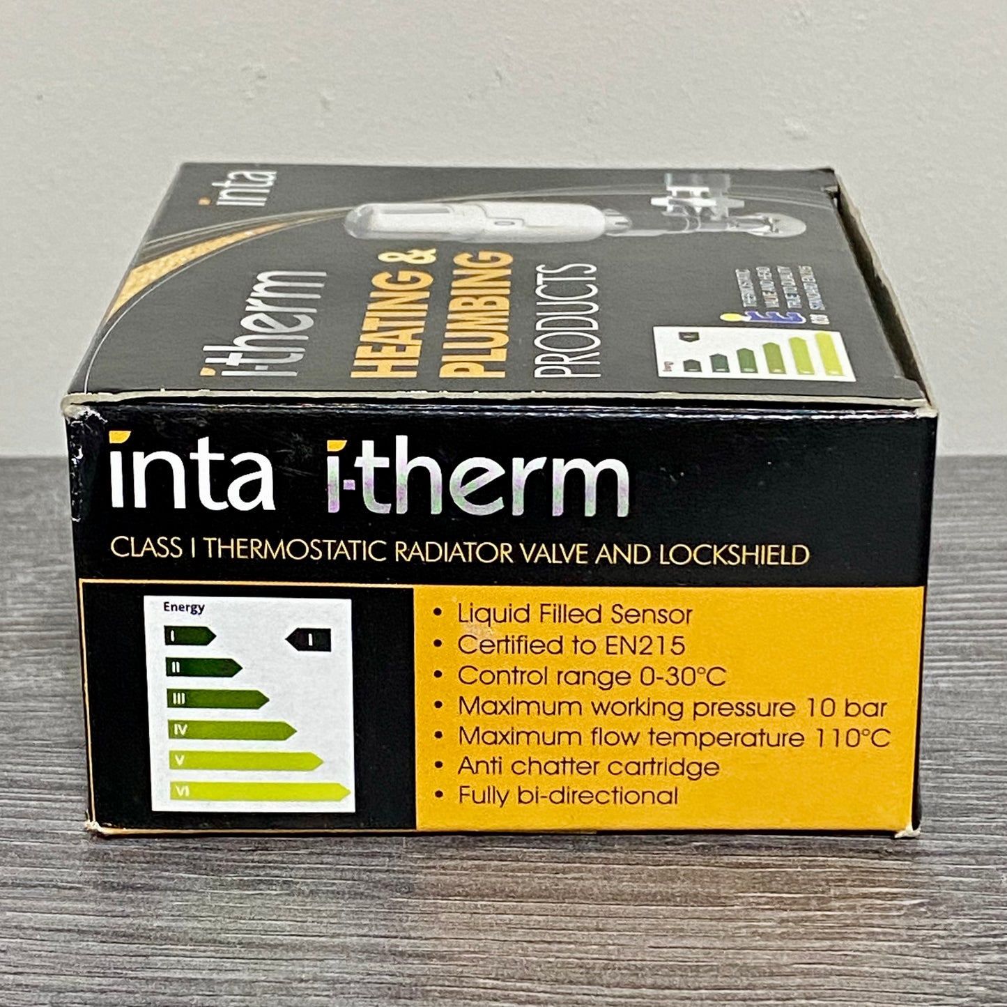 Inta 15mm I-THERM Angled Twin Pack Thermostatic Radiator Valve & Lock Shield 2pc