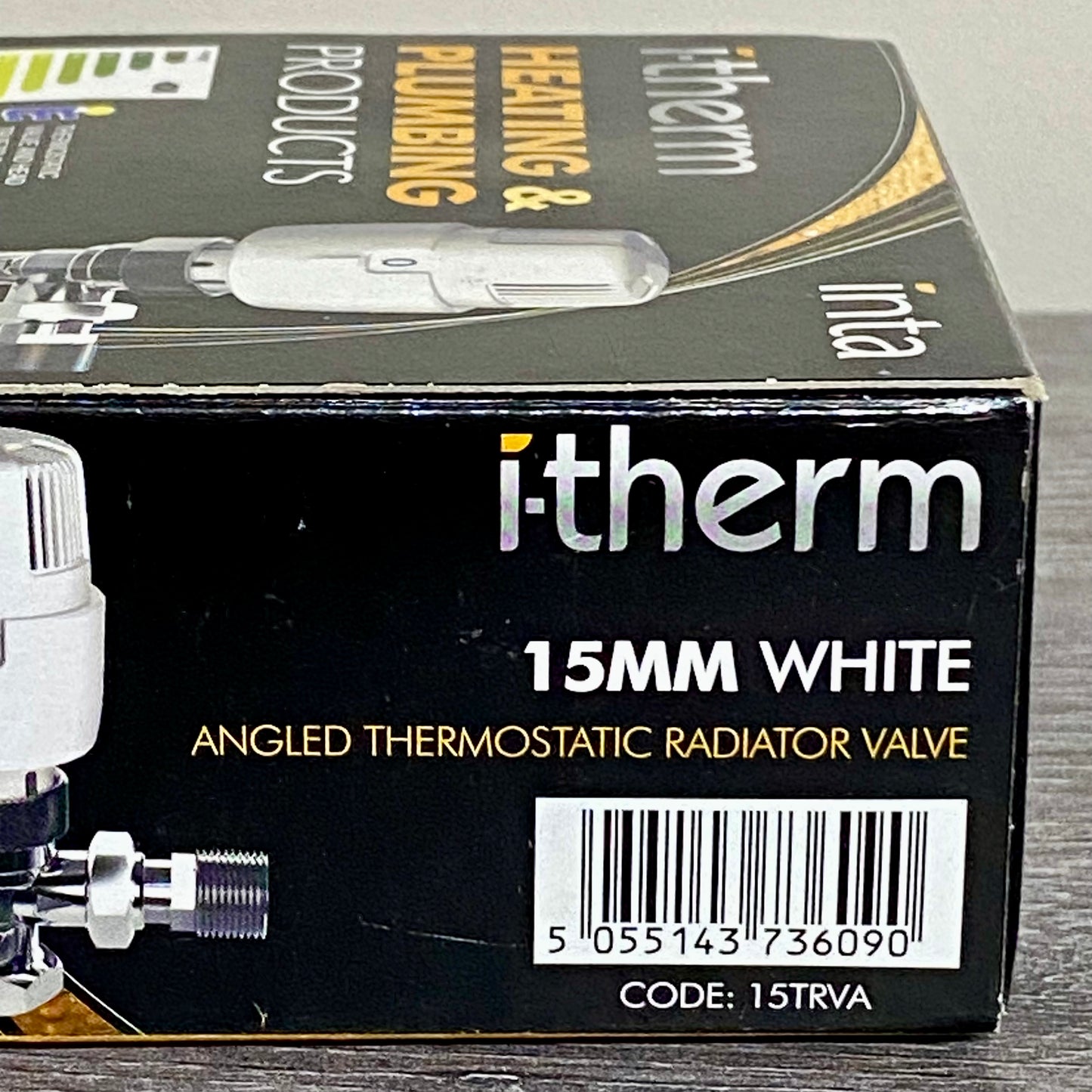 Inta 15mm I-THERM Angled Twin Pack Thermostatic Radiator Valve & Lock Shield 2pc
