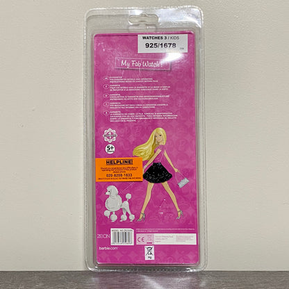 Barbie Heart Shaped Digital LCD My Fab Watch With Flip Mirror Lid Kids 2009 Rare