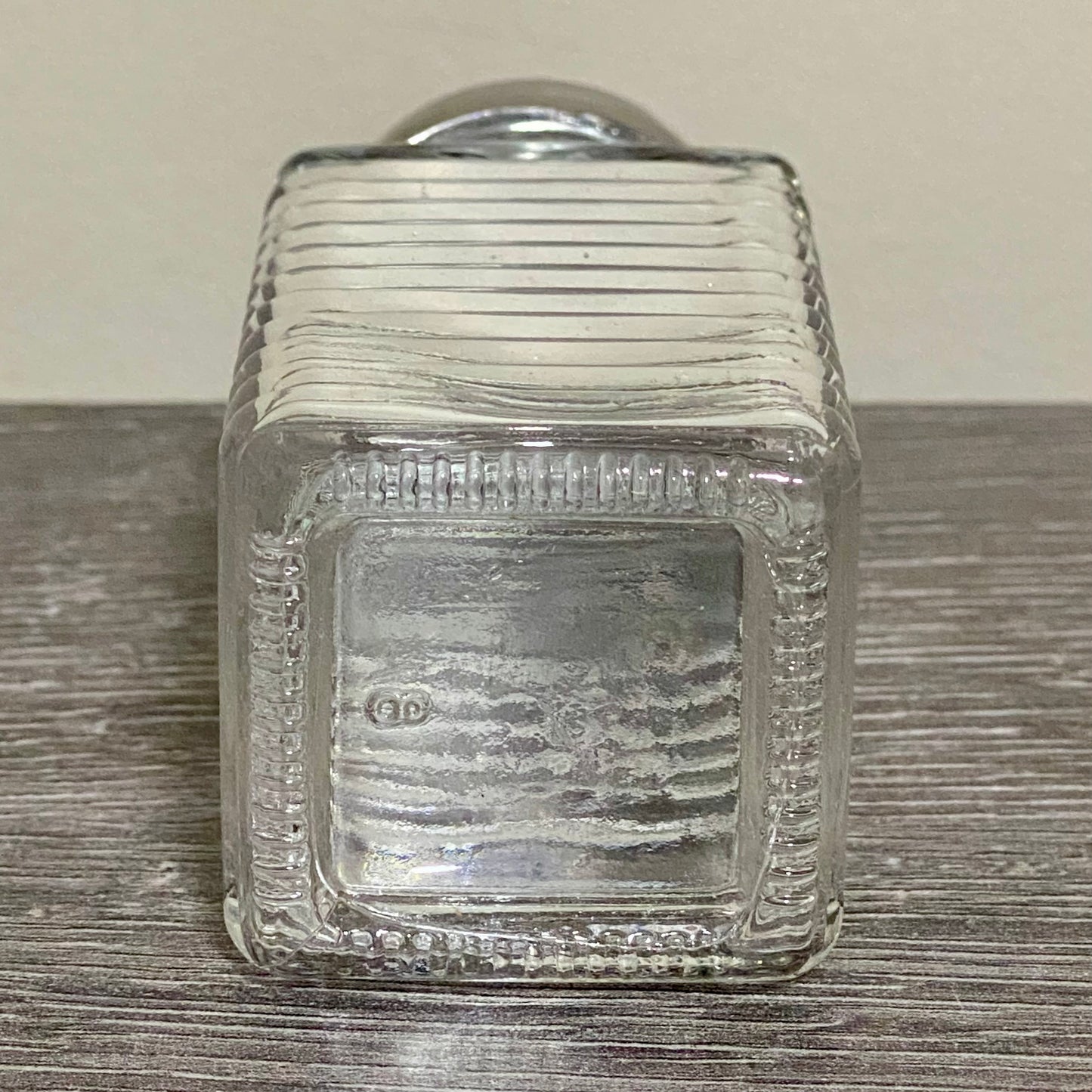 Clear Glass Salt Pepper Shaker With Metal Lid Vintage Ribbed Restaurant Style