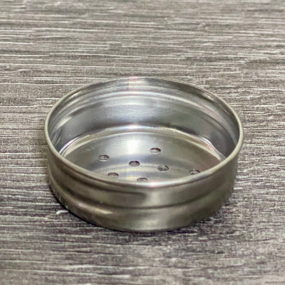 Clear Glass Salt Pepper Shaker With Metal Lid Vintage Ribbed Restaurant Style